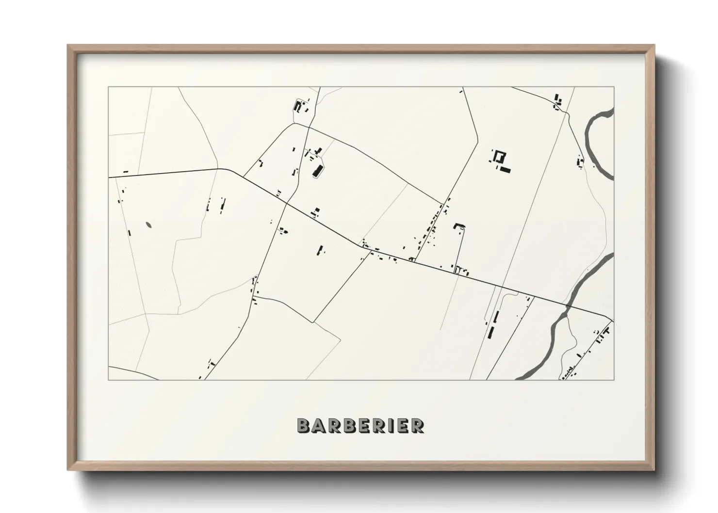 Une affiche de carte sur Barberier