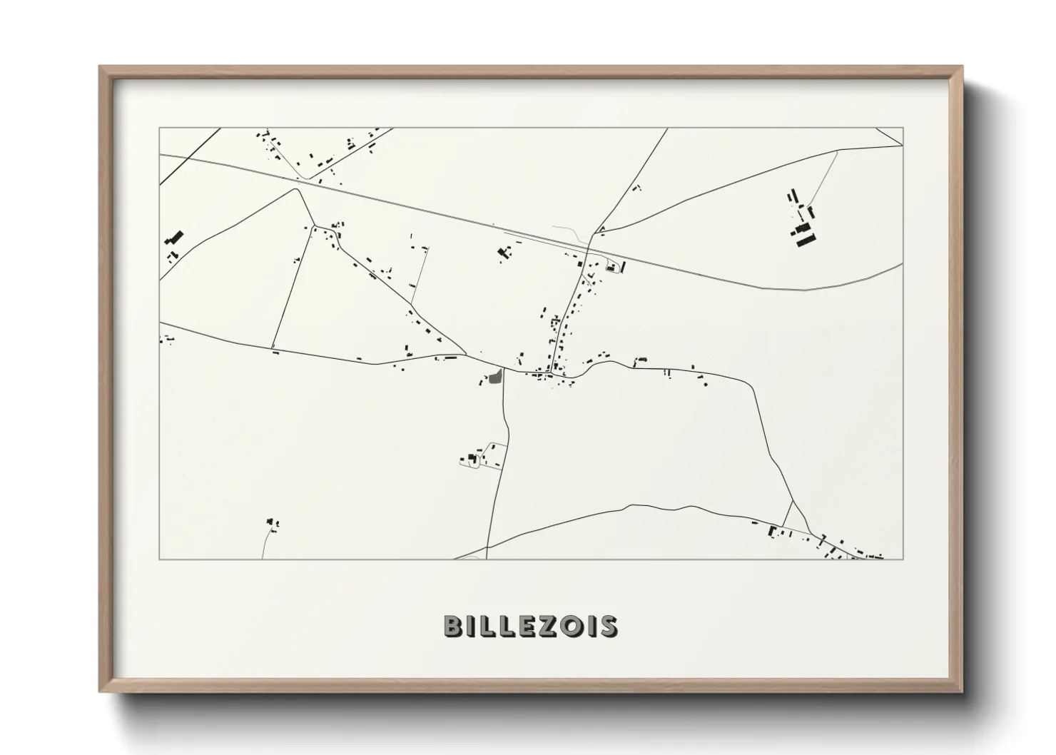 Une affiche de carte sur Billezois