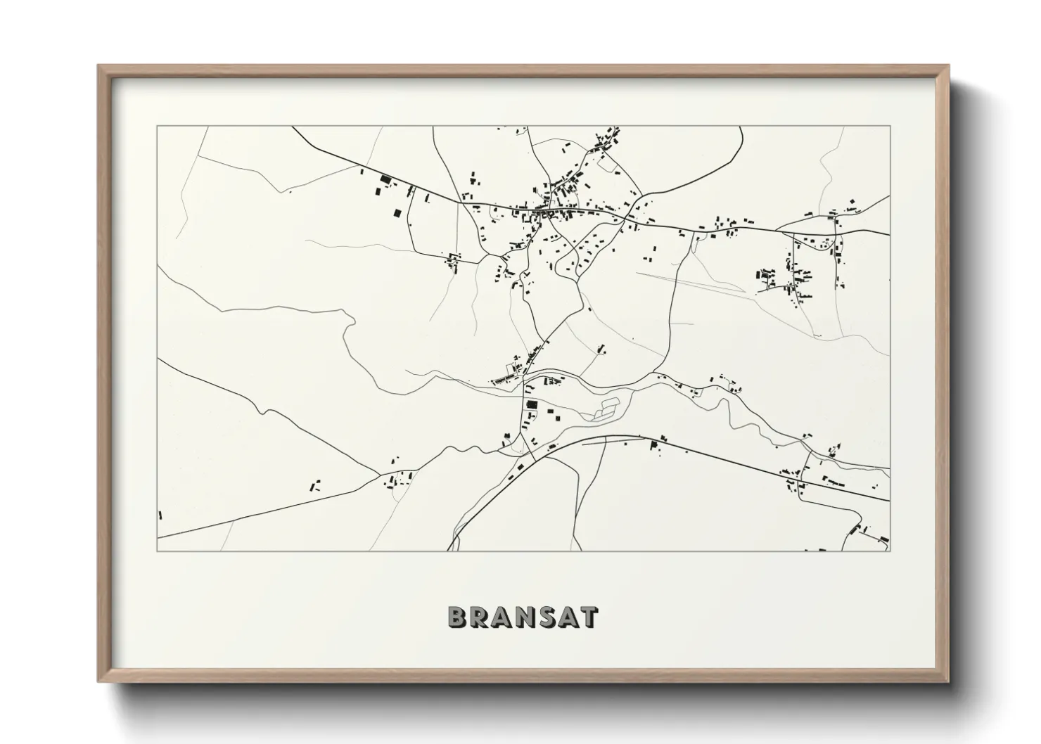 Une affiche de carte sur Bransat