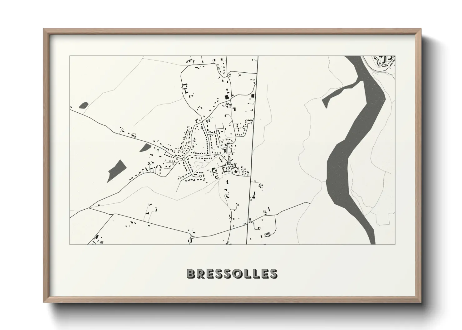 Une affiche de carte sur Bressolles