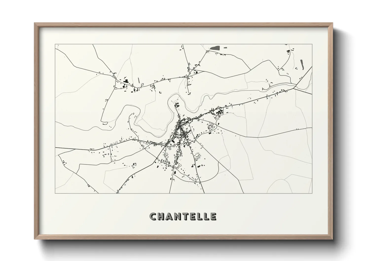Une affiche de carte sur Chantelle