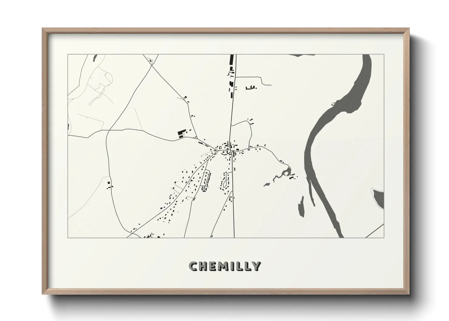 Une affiche de carte sur Chemilly