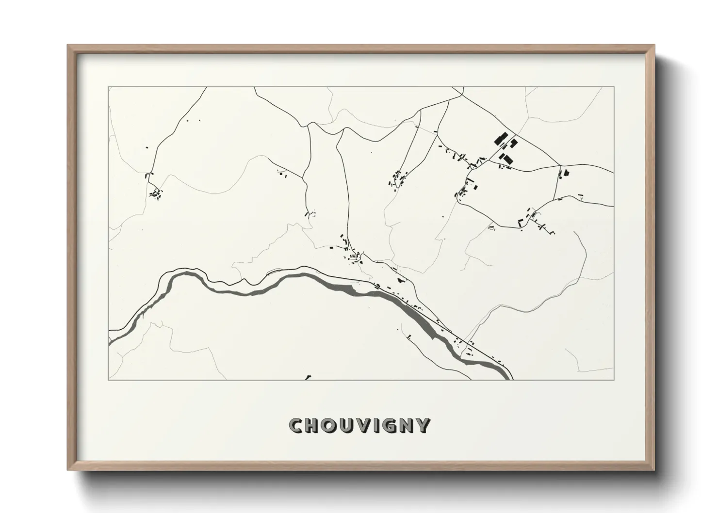 Une affiche de carte sur Chouvigny