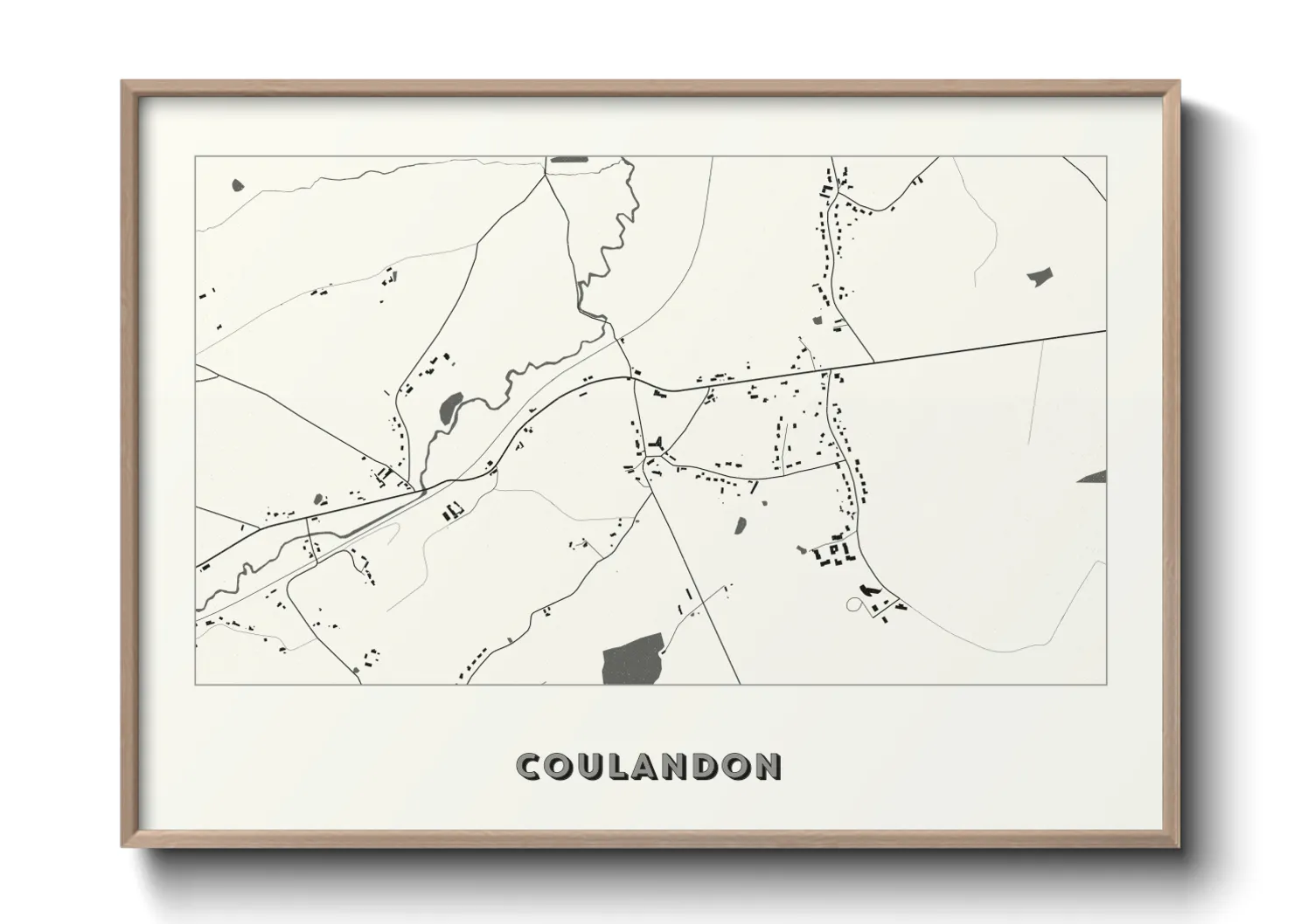 Une affiche de carte sur Coulandon