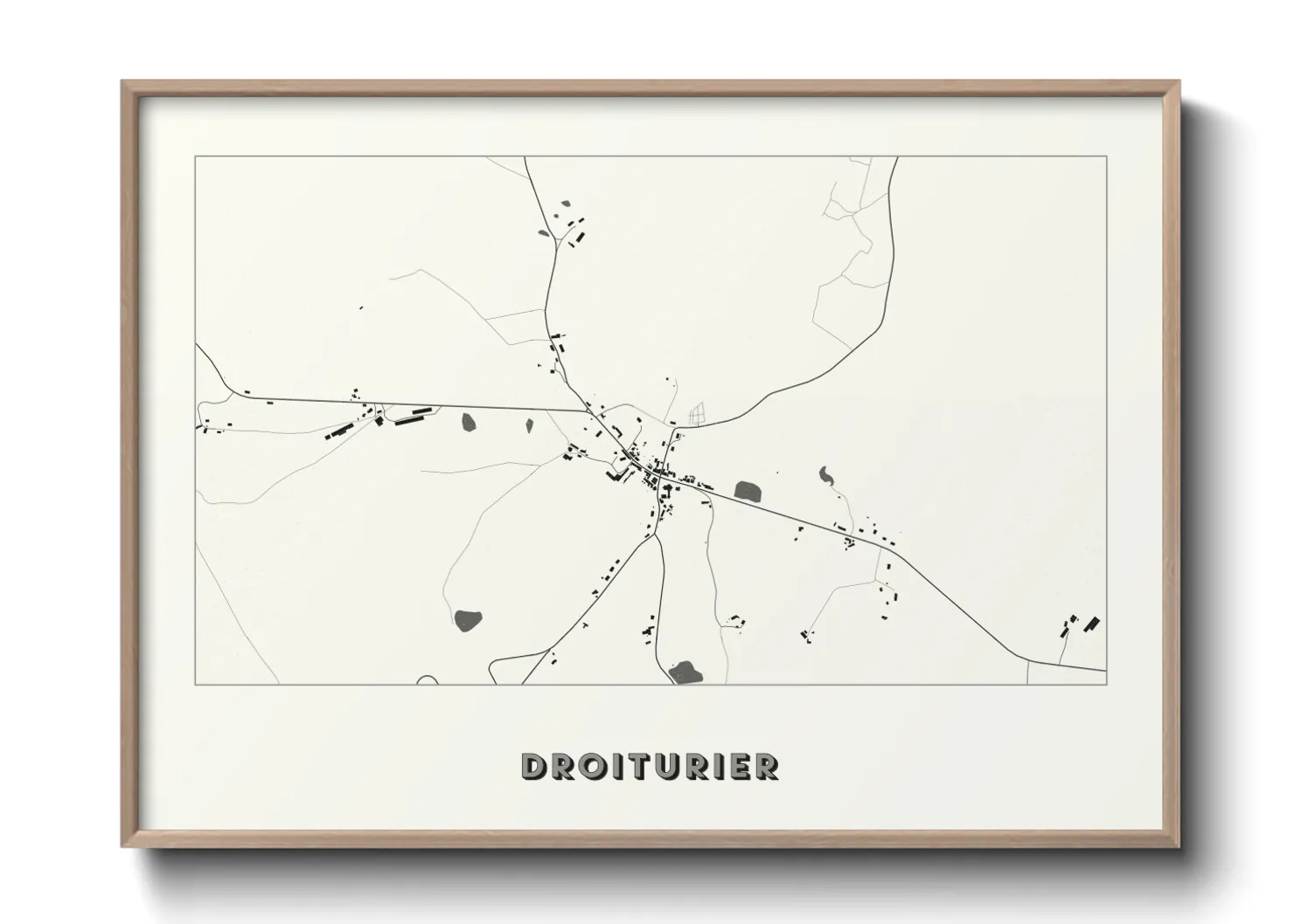 Une affiche de carte sur Droiturier