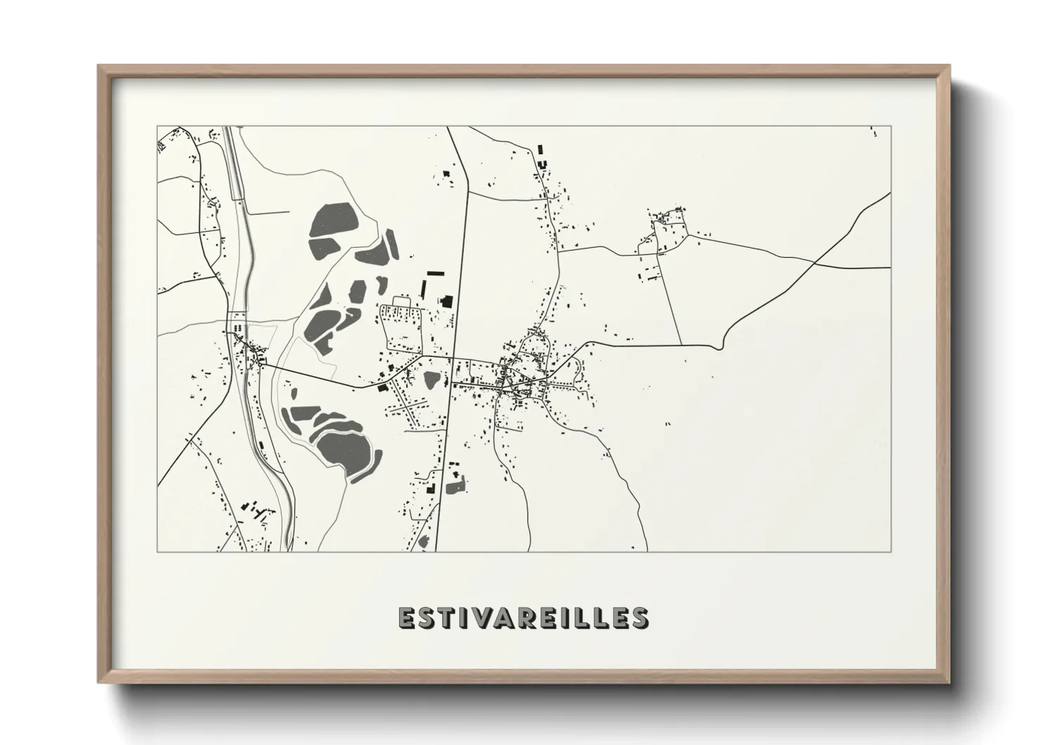 Une affiche de carte sur Estivareilles
