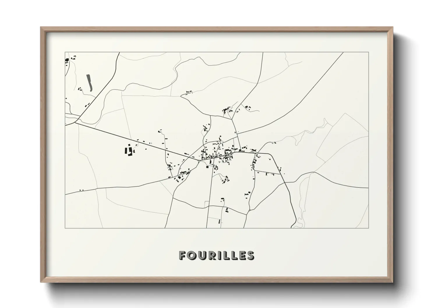 Une affiche de carte sur Fourilles