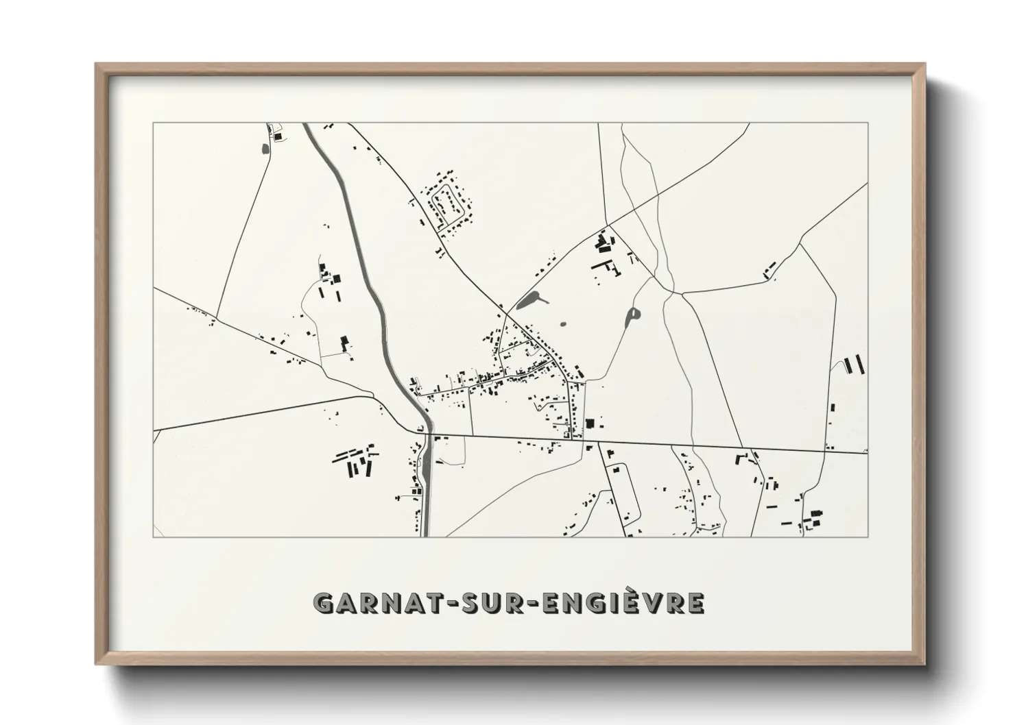 Une affiche de carte sur Garnat-sur-Engièvre