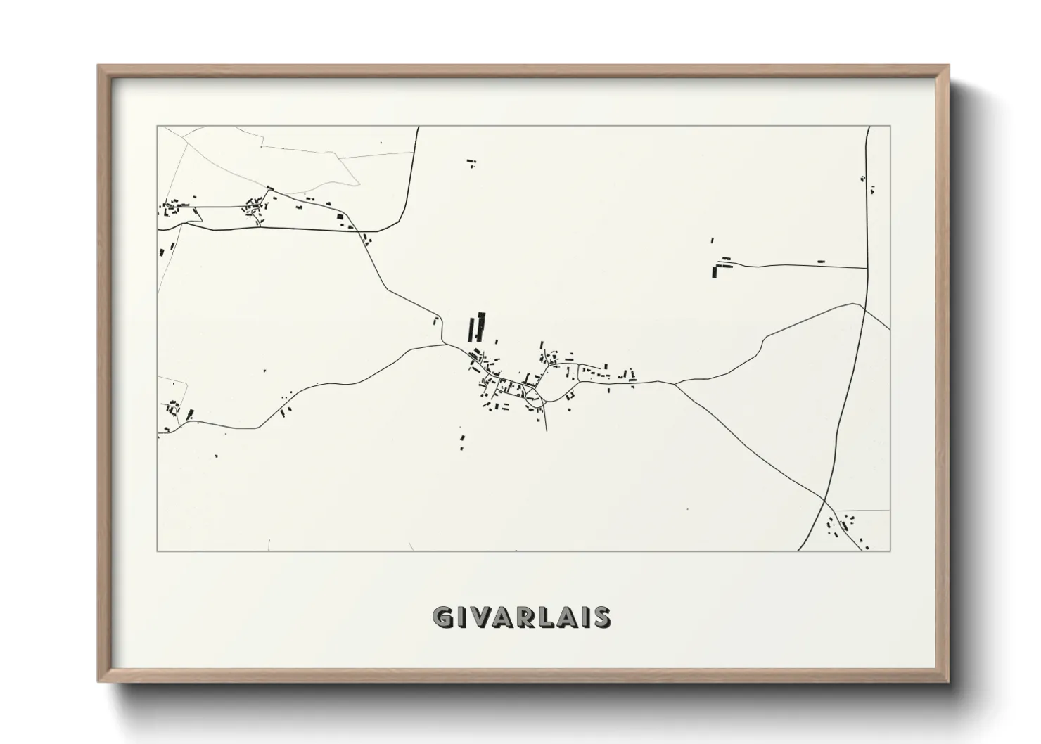Une affiche de carte sur Givarlais