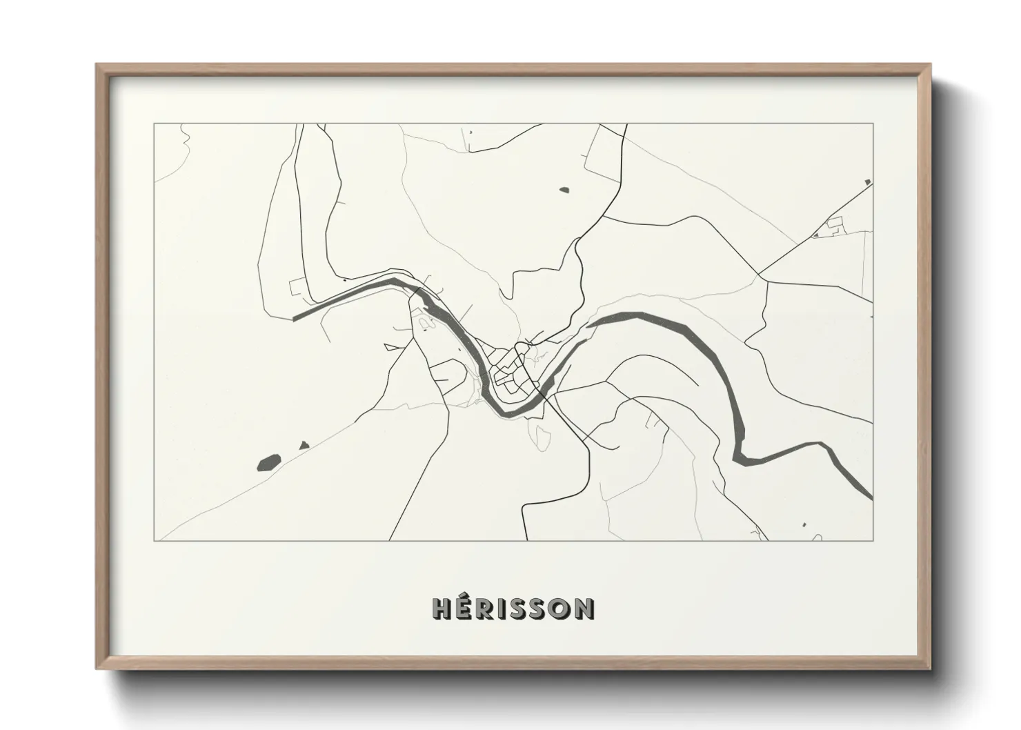 Une affiche de carte sur Hérisson