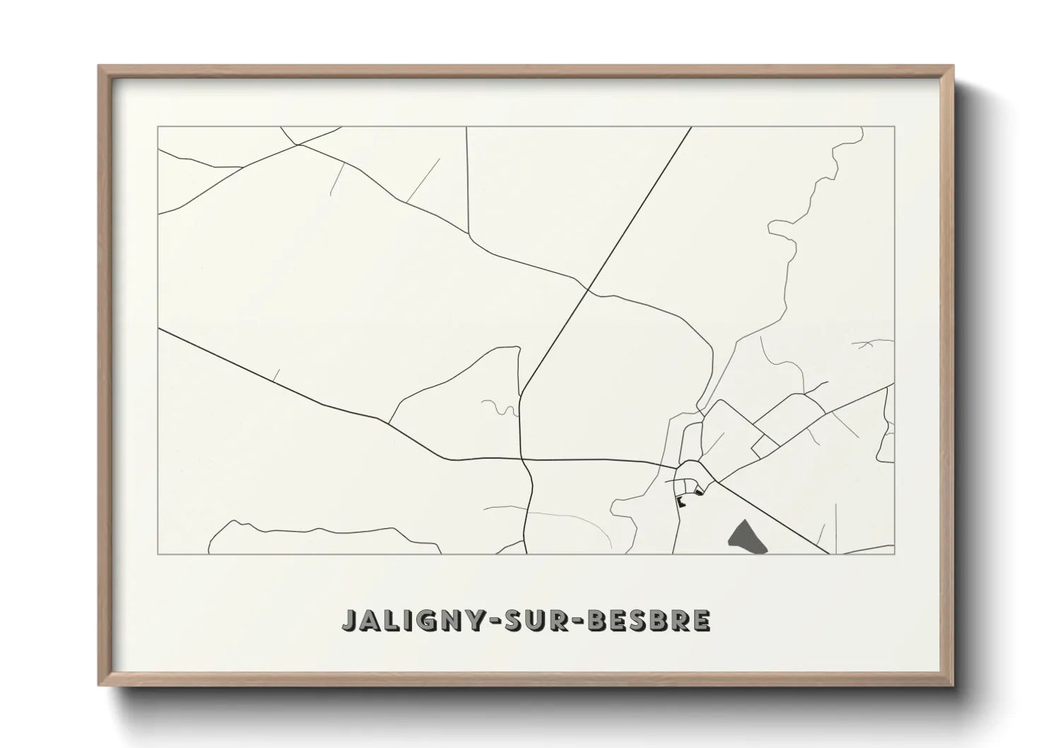 Une affiche de carte sur Jaligny-sur-Besbre