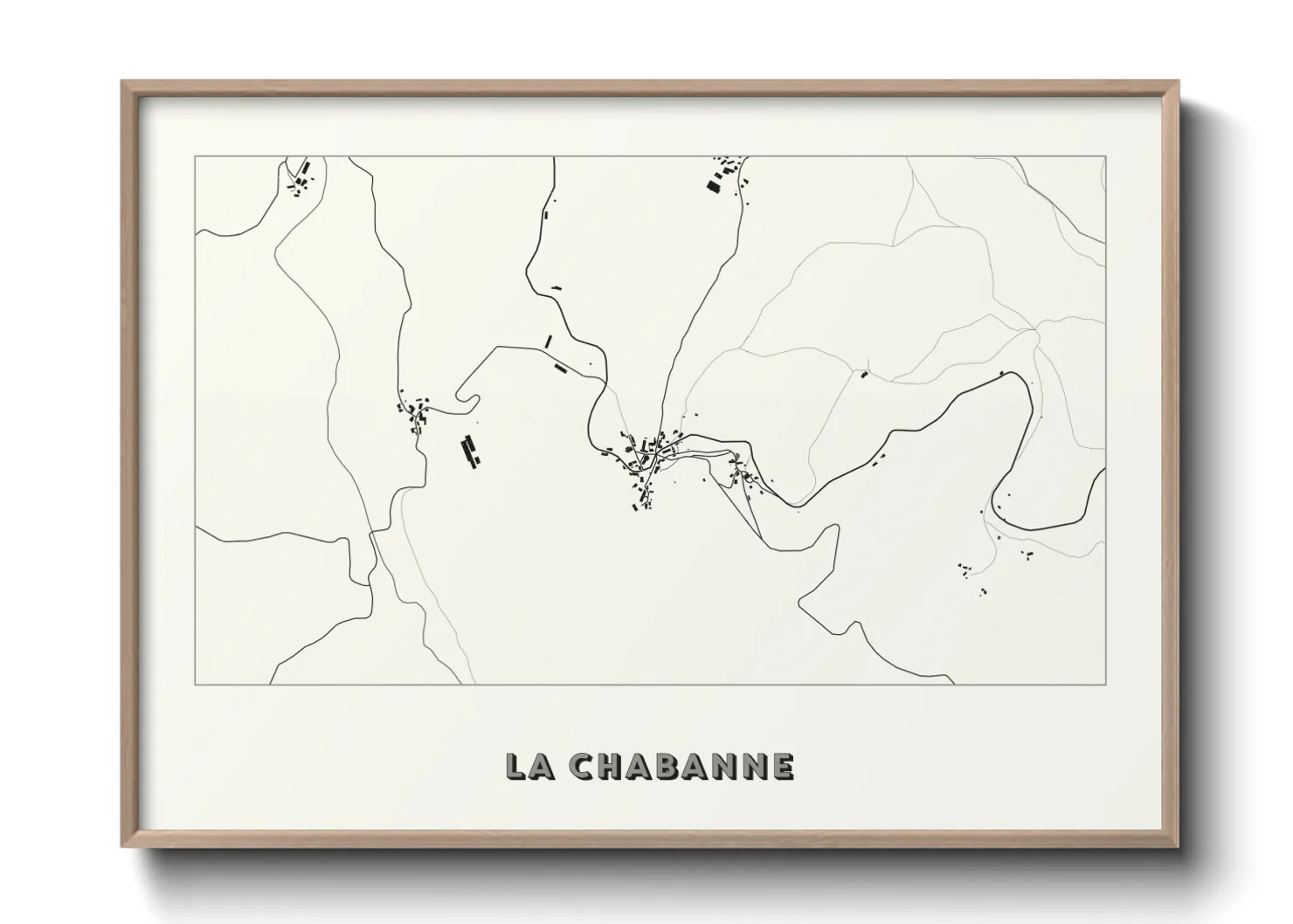 Une affiche de carte sur La Chabanne