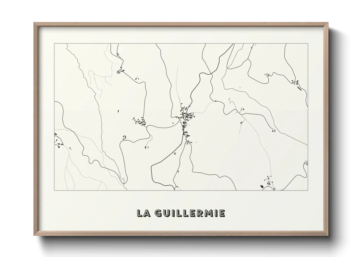 Une affiche de carte sur La Guillermie