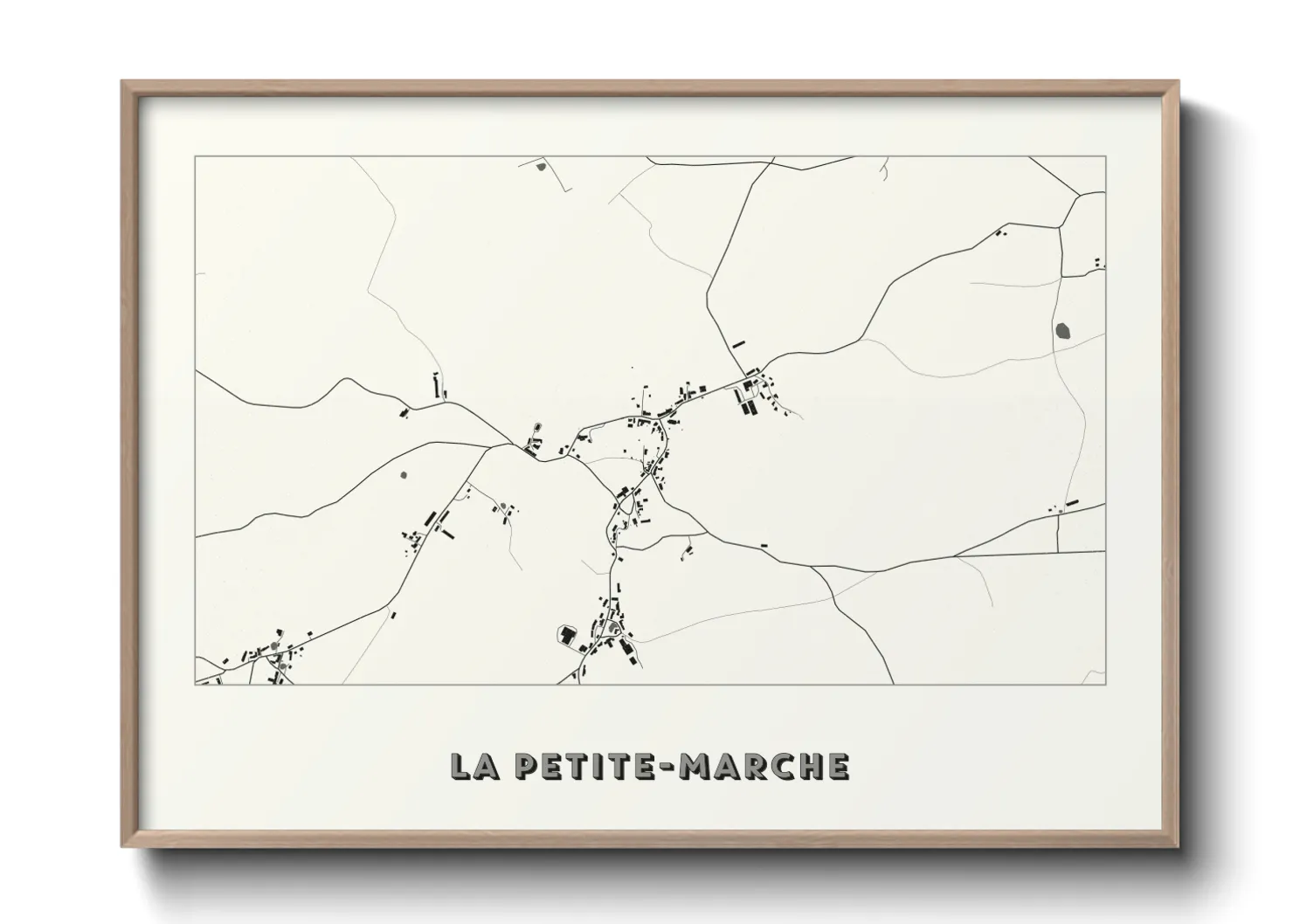 Une affiche de carte sur La Petite-Marche