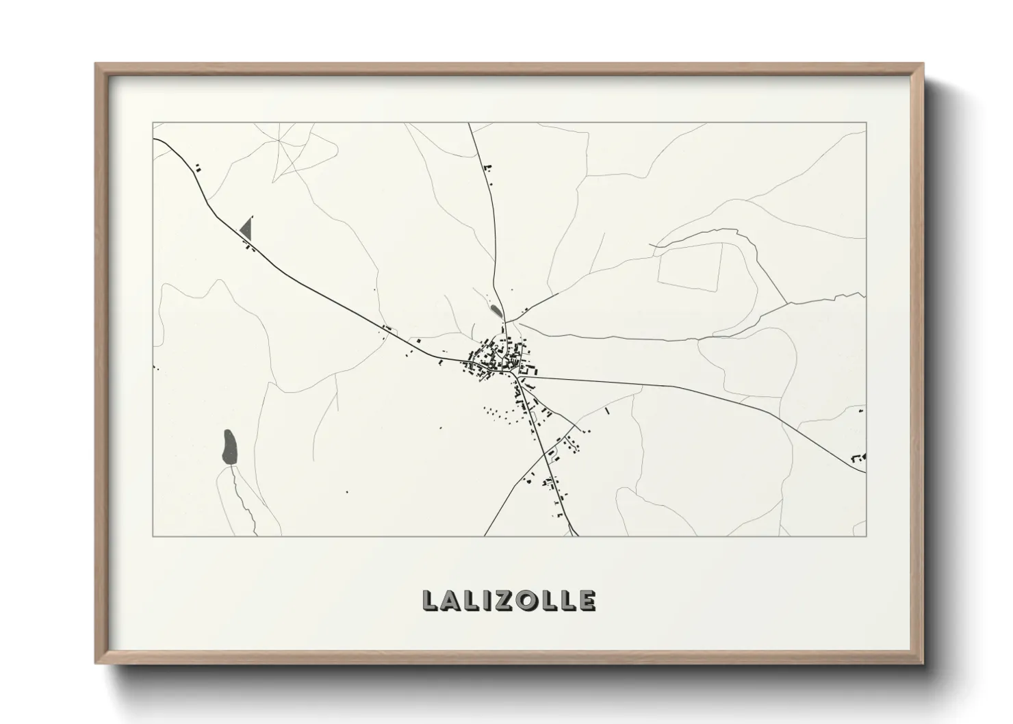 Une affiche de carte sur Lalizolle