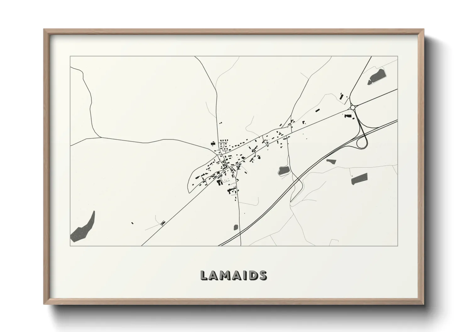 Une affiche de carte sur Lamaids