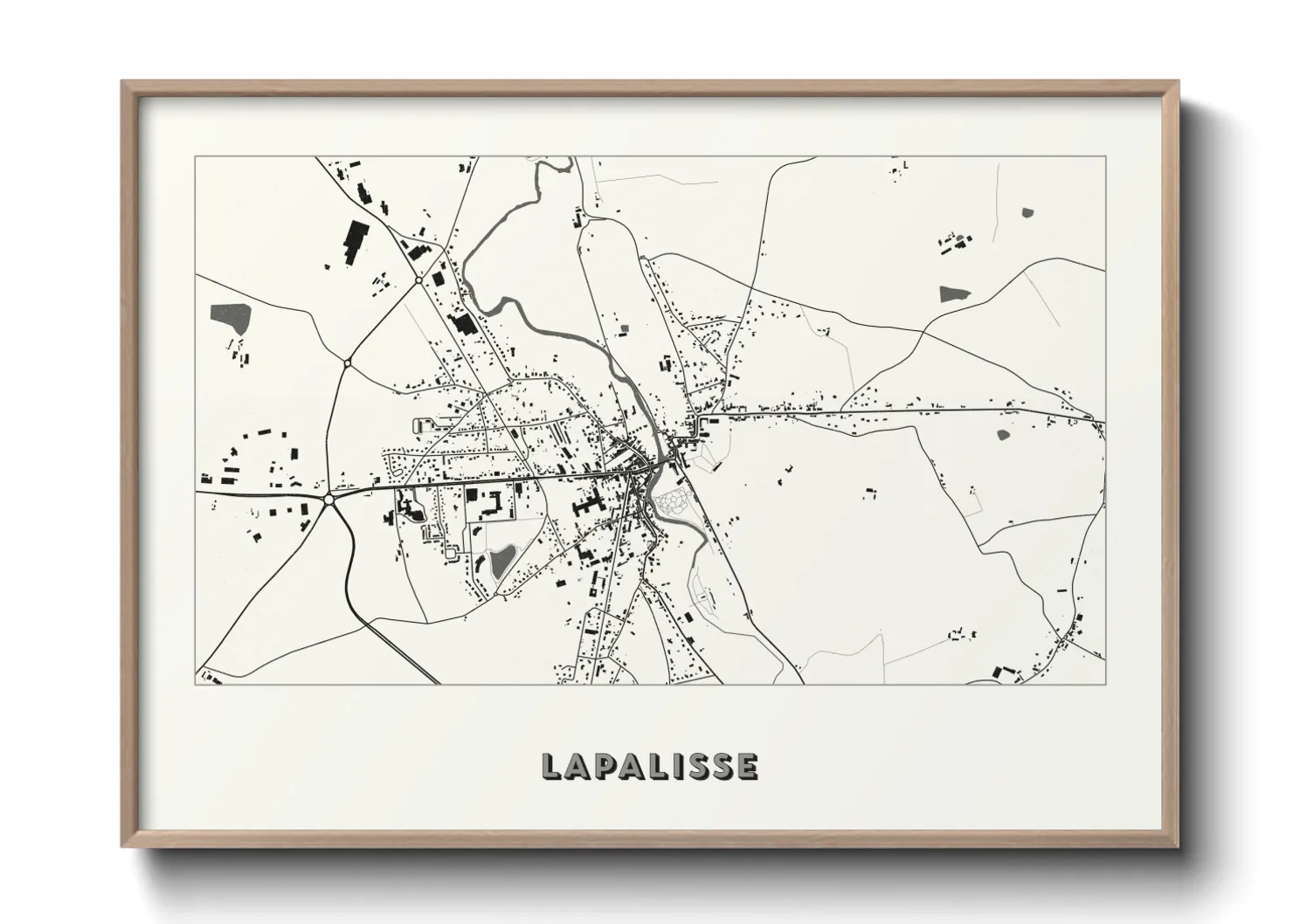 Une affiche de carte sur Lapalisse