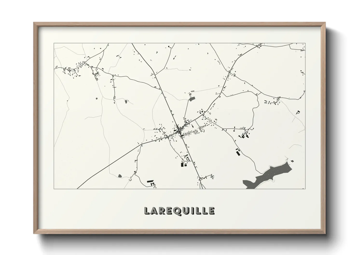 Une affiche de carte sur Larequille