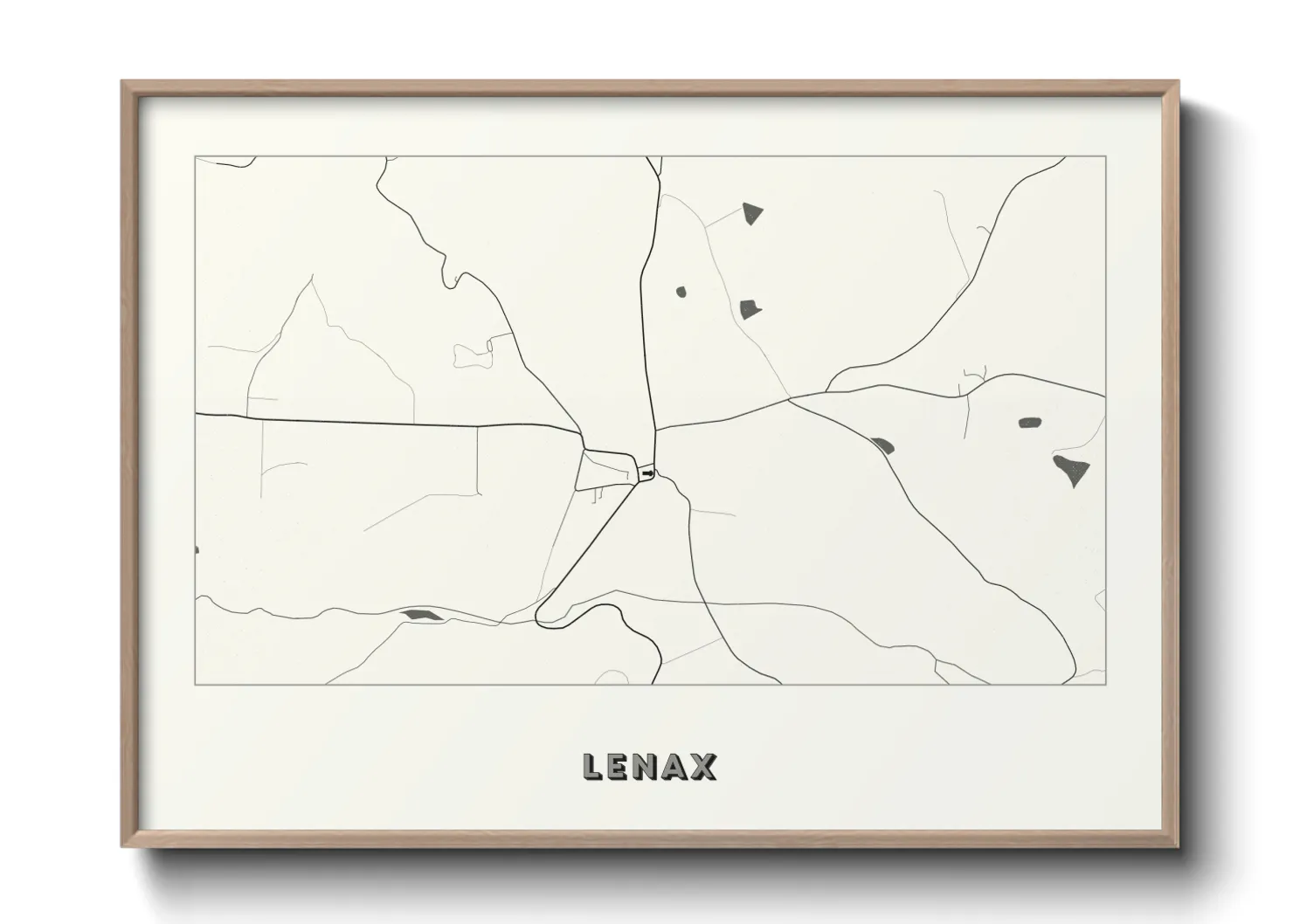 Une affiche de carte sur Lenax
