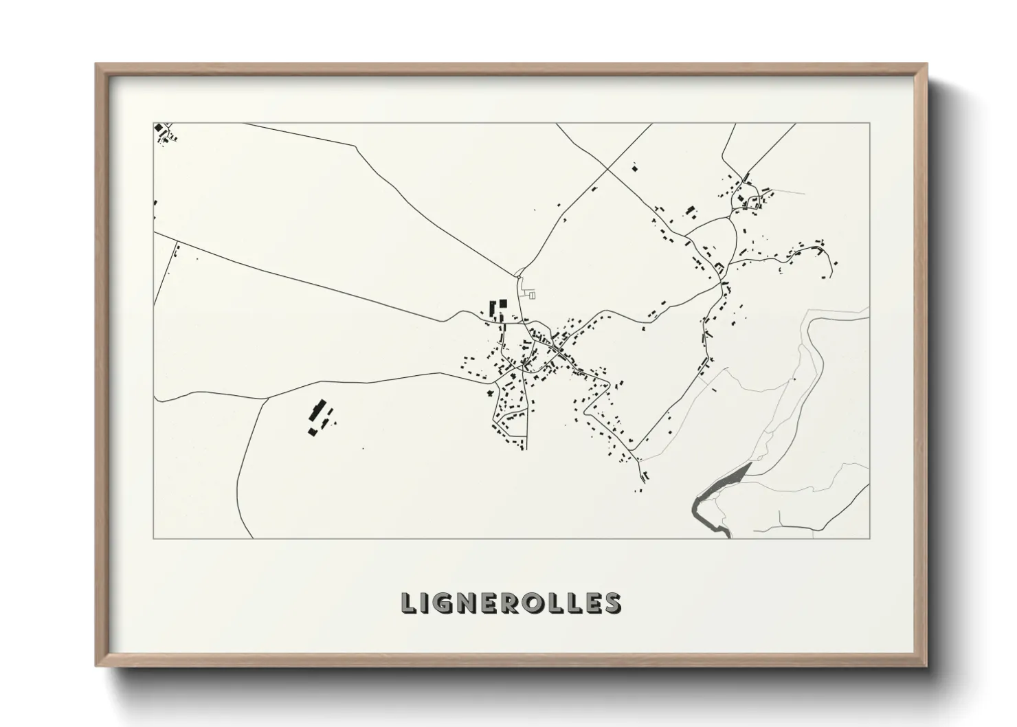 Une affiche de carte sur Lignerolles