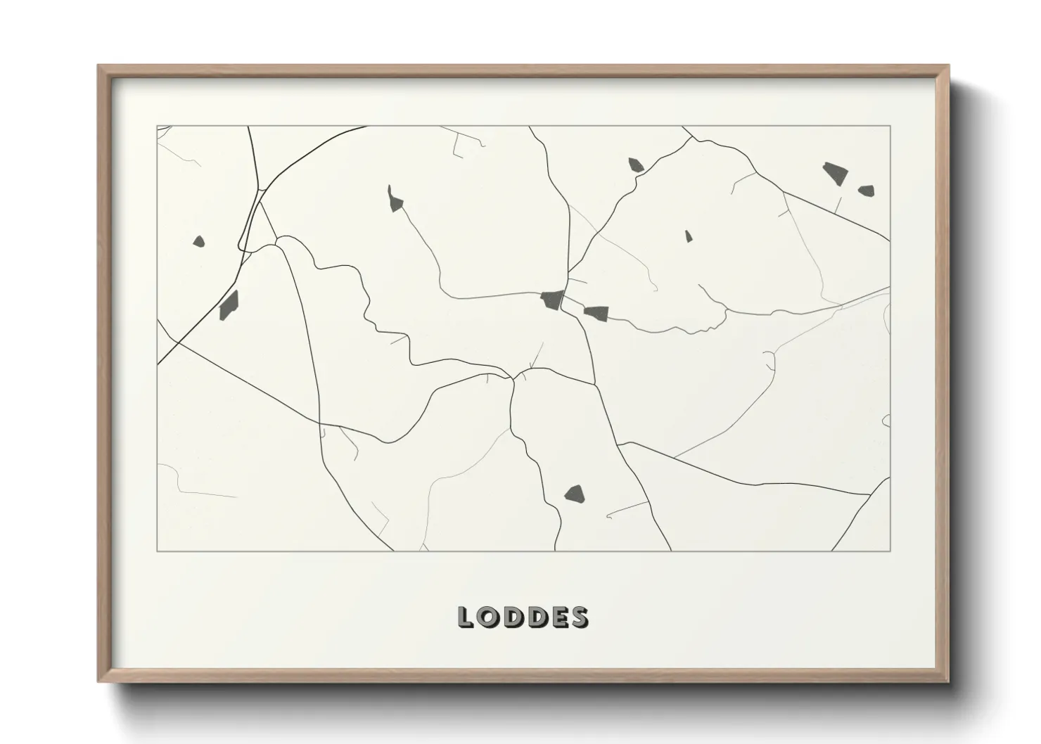 Une affiche de carte sur Loddes