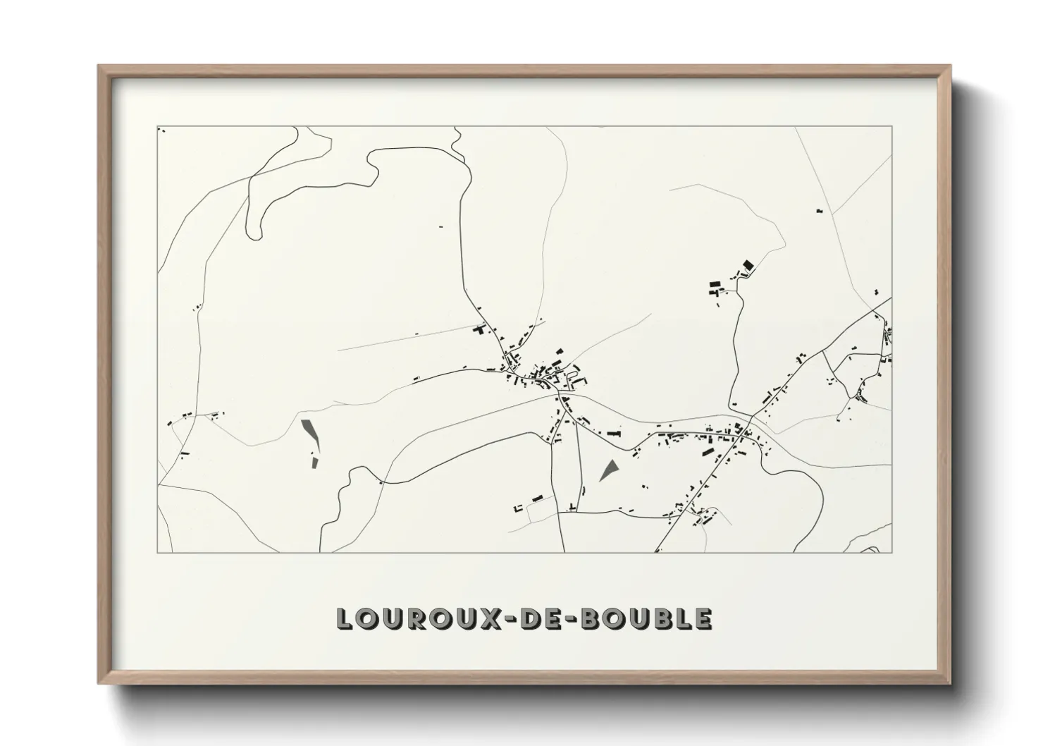 Une affiche de carte sur Louroux-de-Bouble