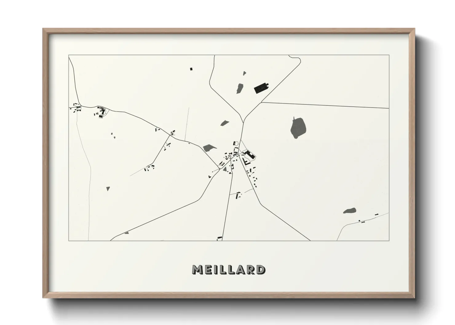 Une affiche de carte sur Meillard