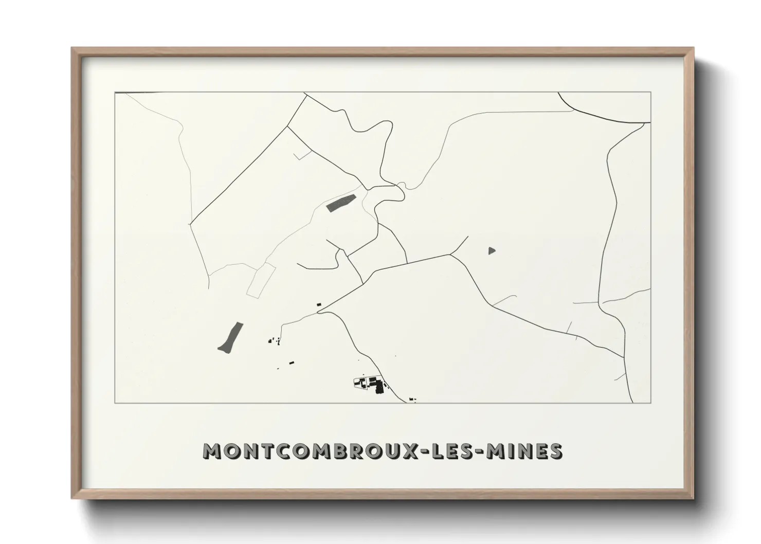 Une affiche de carte sur Montcombroux-les-Mines