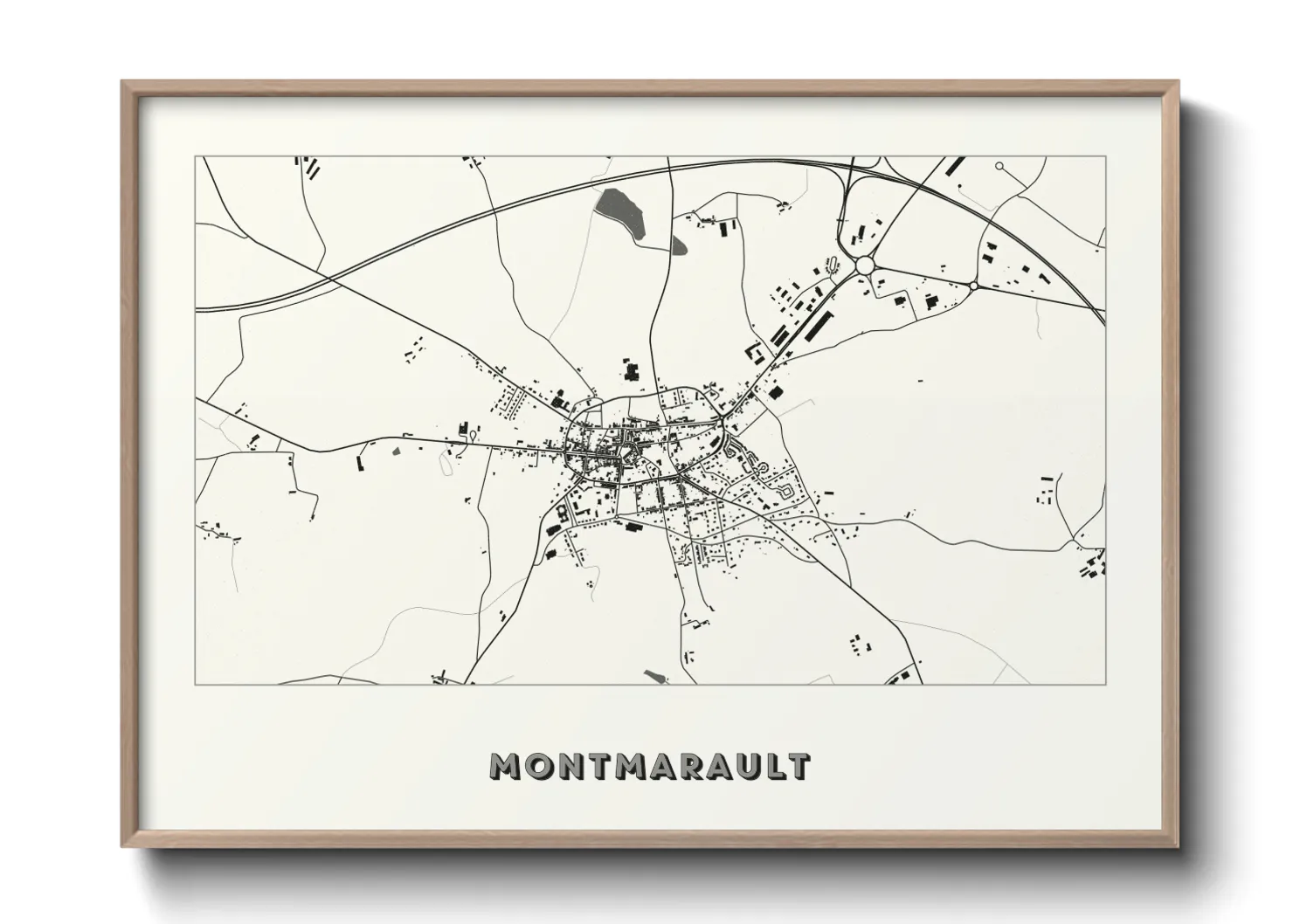 Une affiche de carte sur Montmarault
