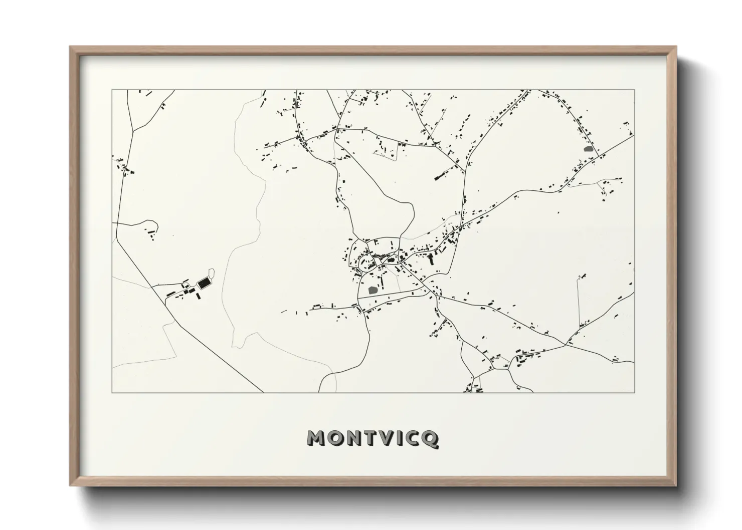 Une affiche de carte sur Montvicq