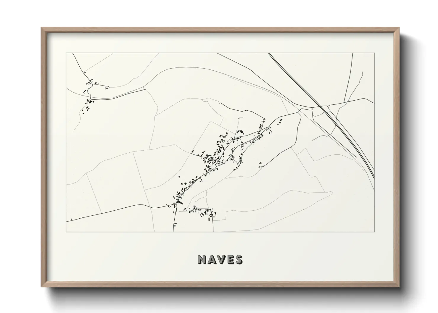 Une affiche de carte sur Naves