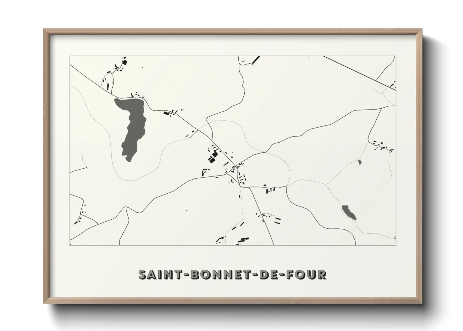Une affiche de carte sur Saint-Bonnet-de-Four