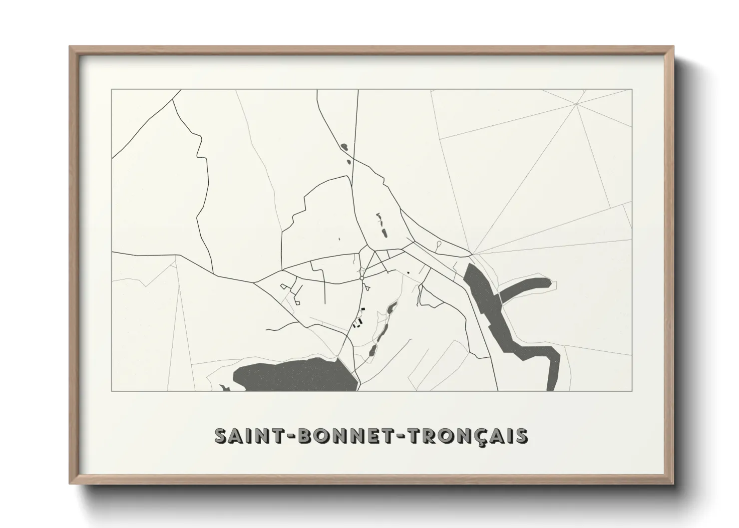 Une affiche de carte sur Saint-Bonnet-Tronçais
