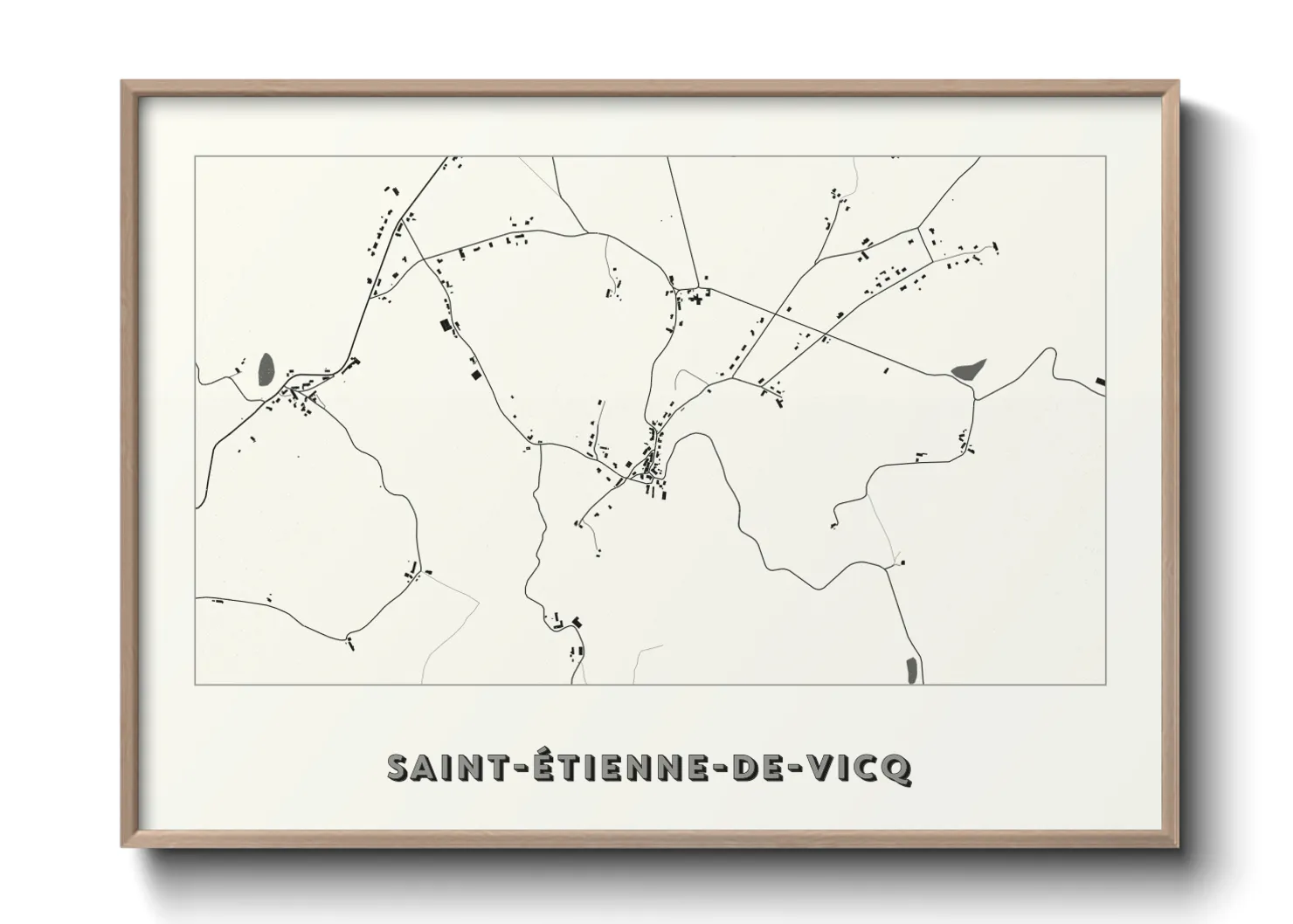 Une affiche de carte sur Saint-Étienne-de-Vicq