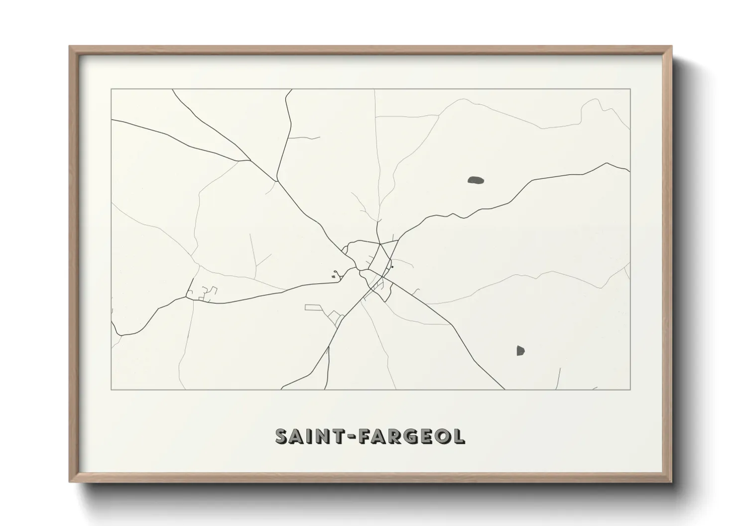 Une affiche de carte sur Saint-Fargeol