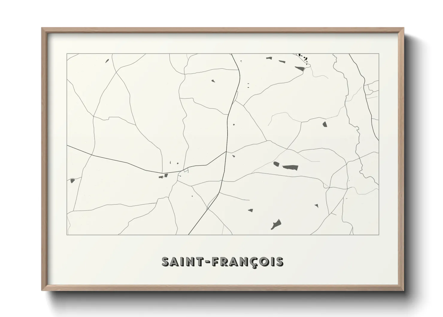 Une affiche de carte sur Saint-François