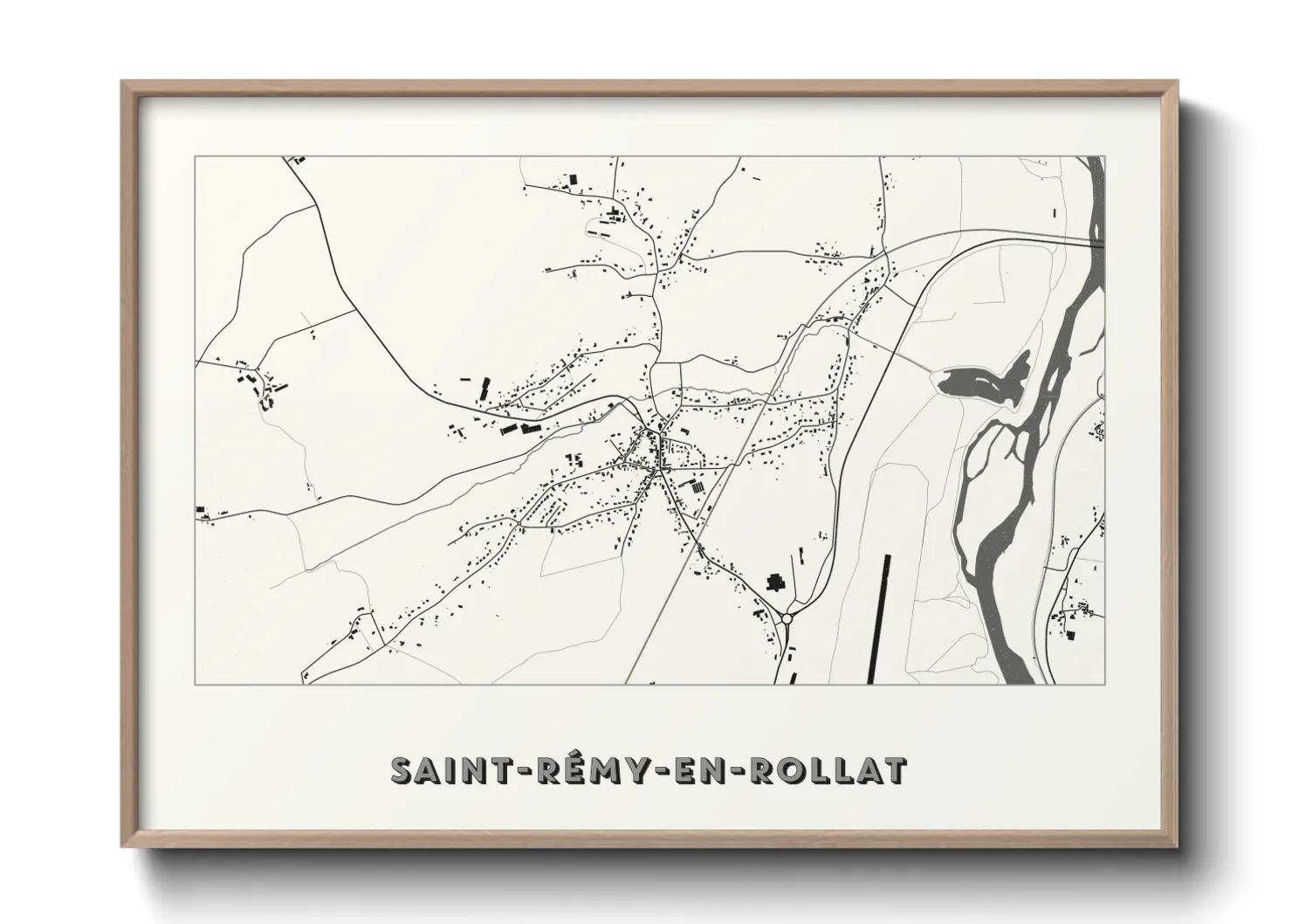 Une affiche de carte sur Saint-Rémy-en-Rollat