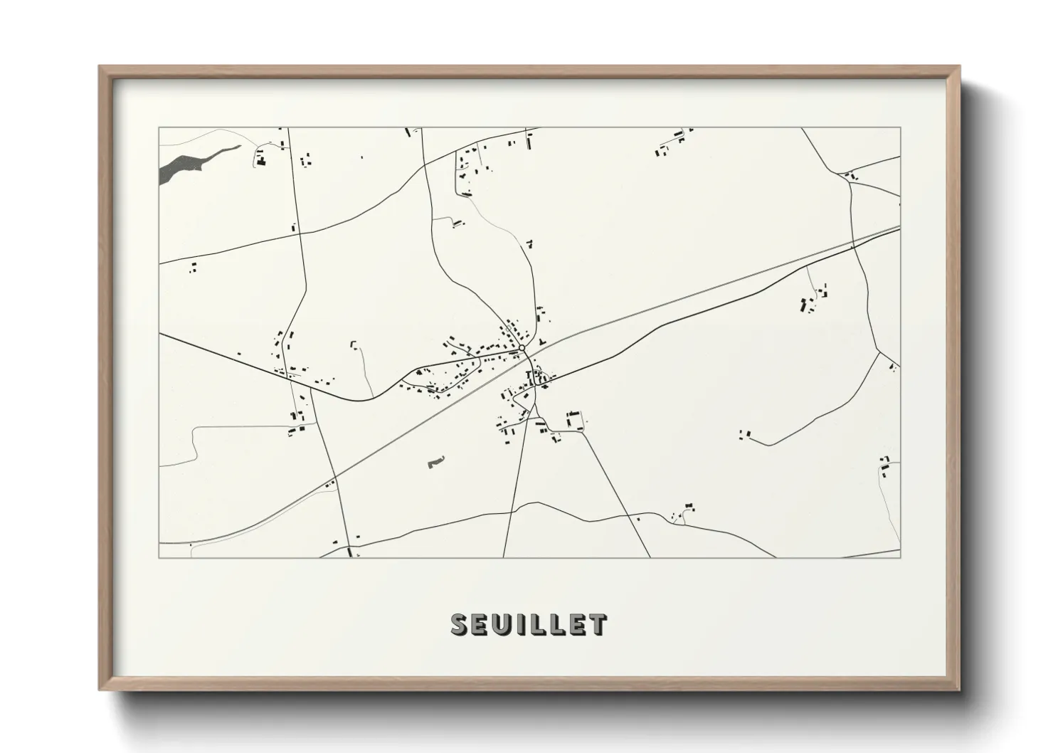 Une affiche de carte sur Seuillet