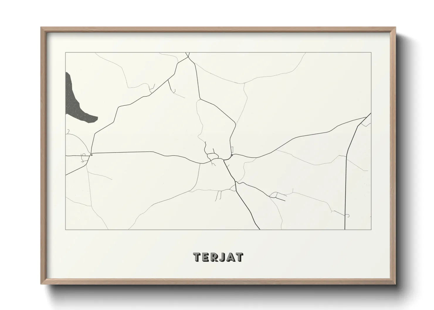 Une affiche de carte sur Terjat