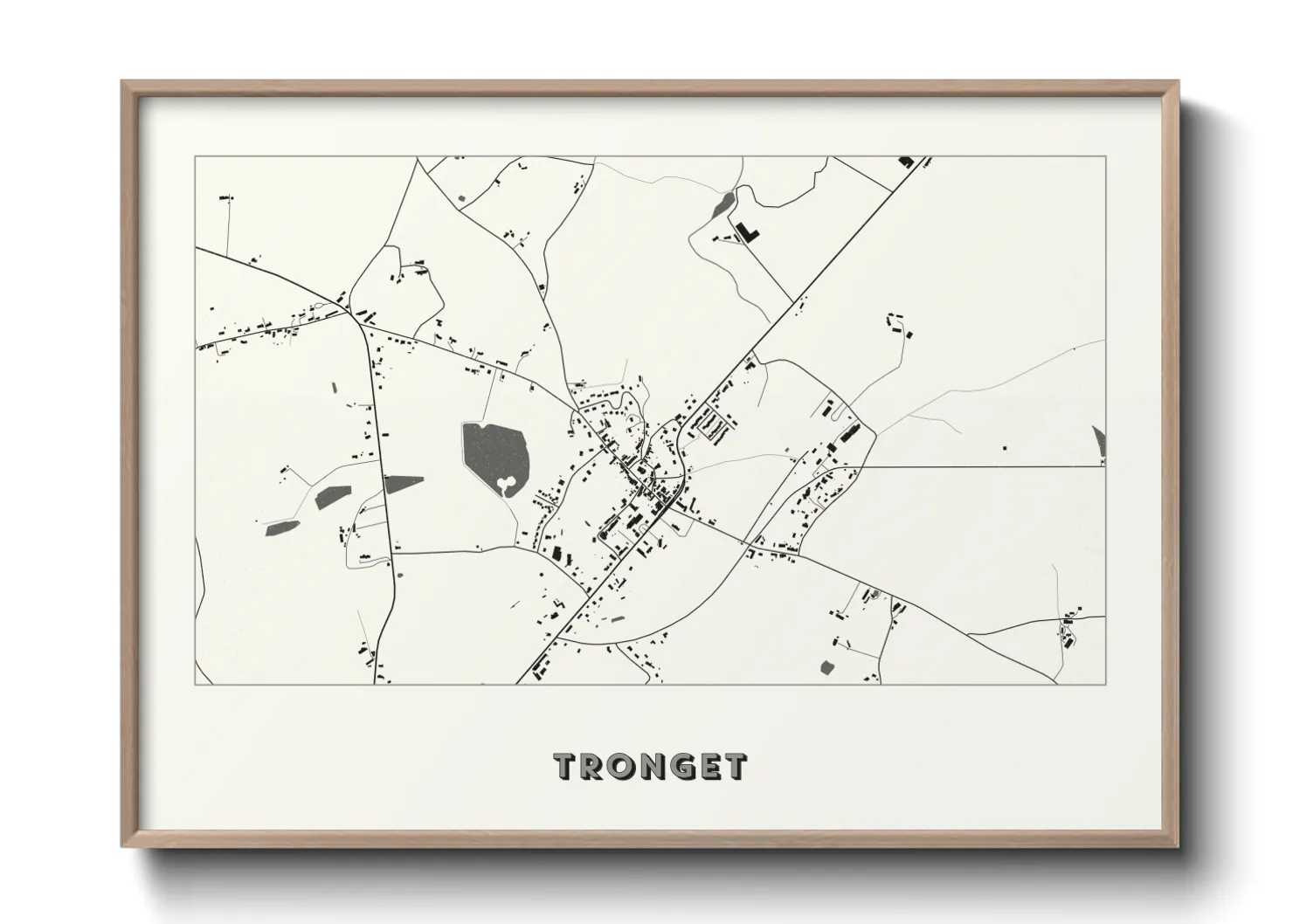 Une affiche de carte sur Tronget