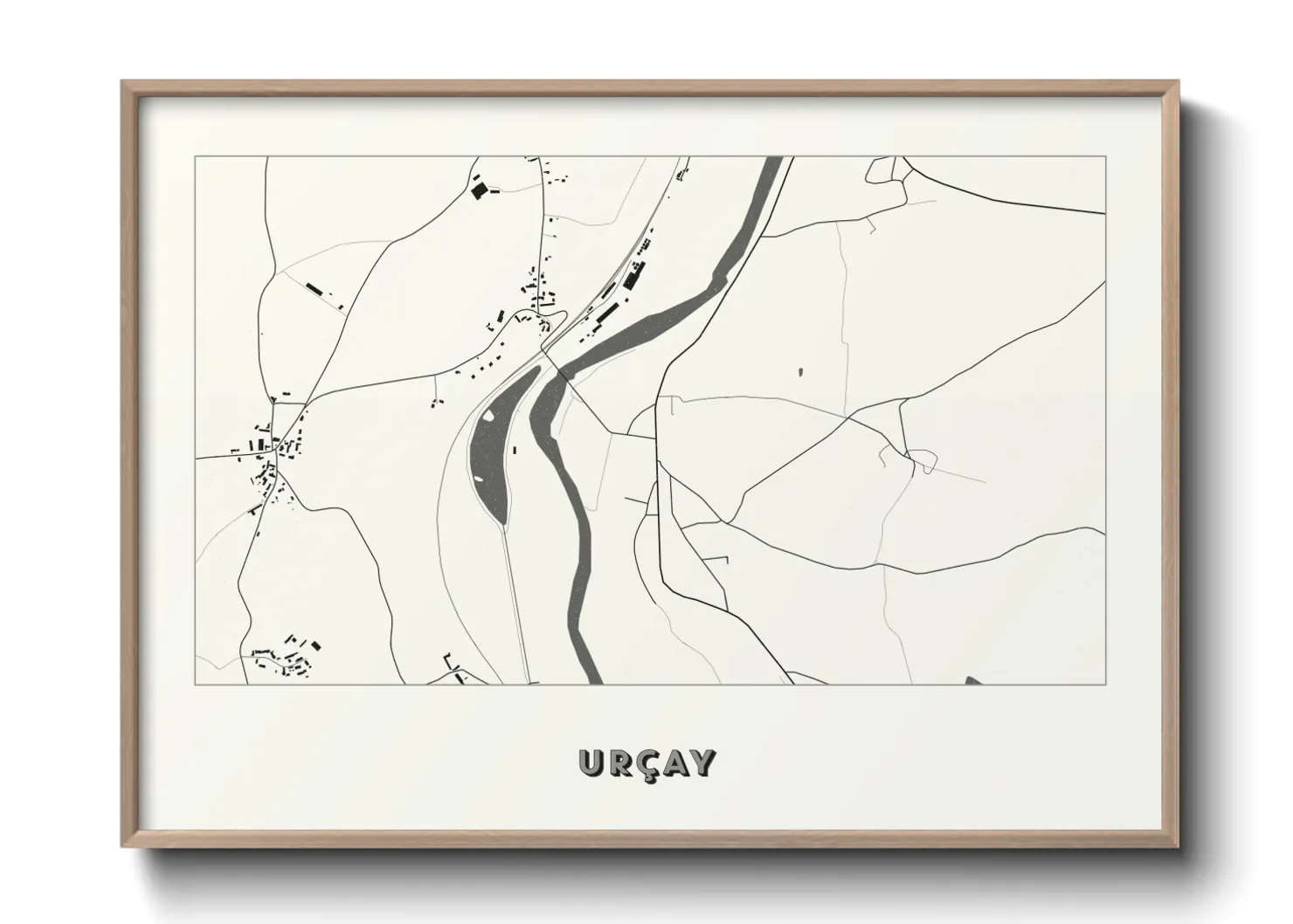 Une affiche de carte sur Urçay