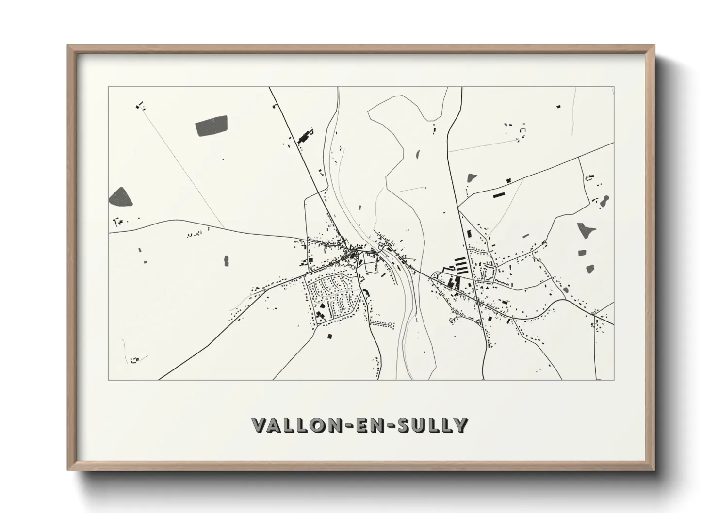 Une affiche de carte sur Vallon-en-Sully