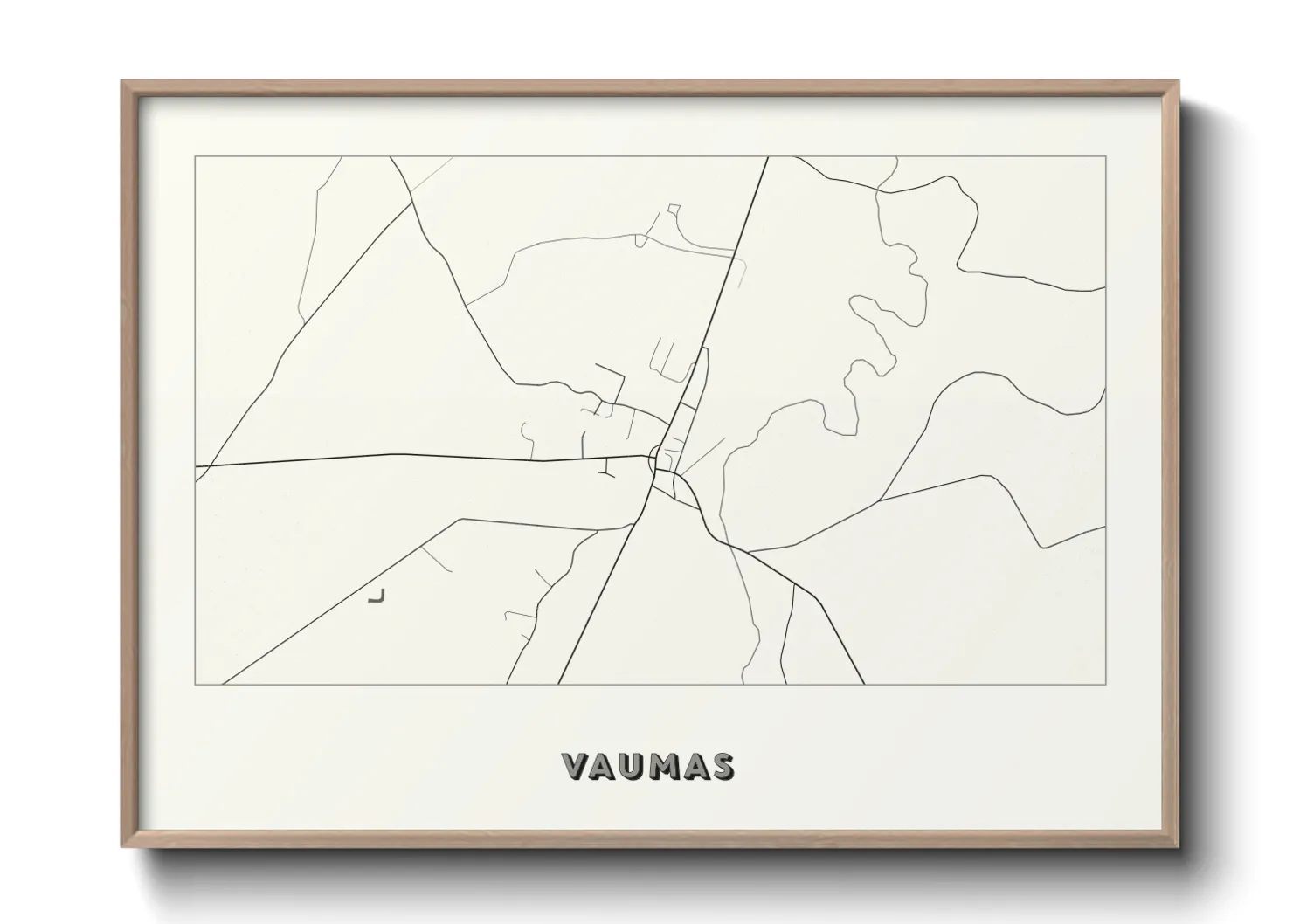 Une affiche de carte sur Vaumas