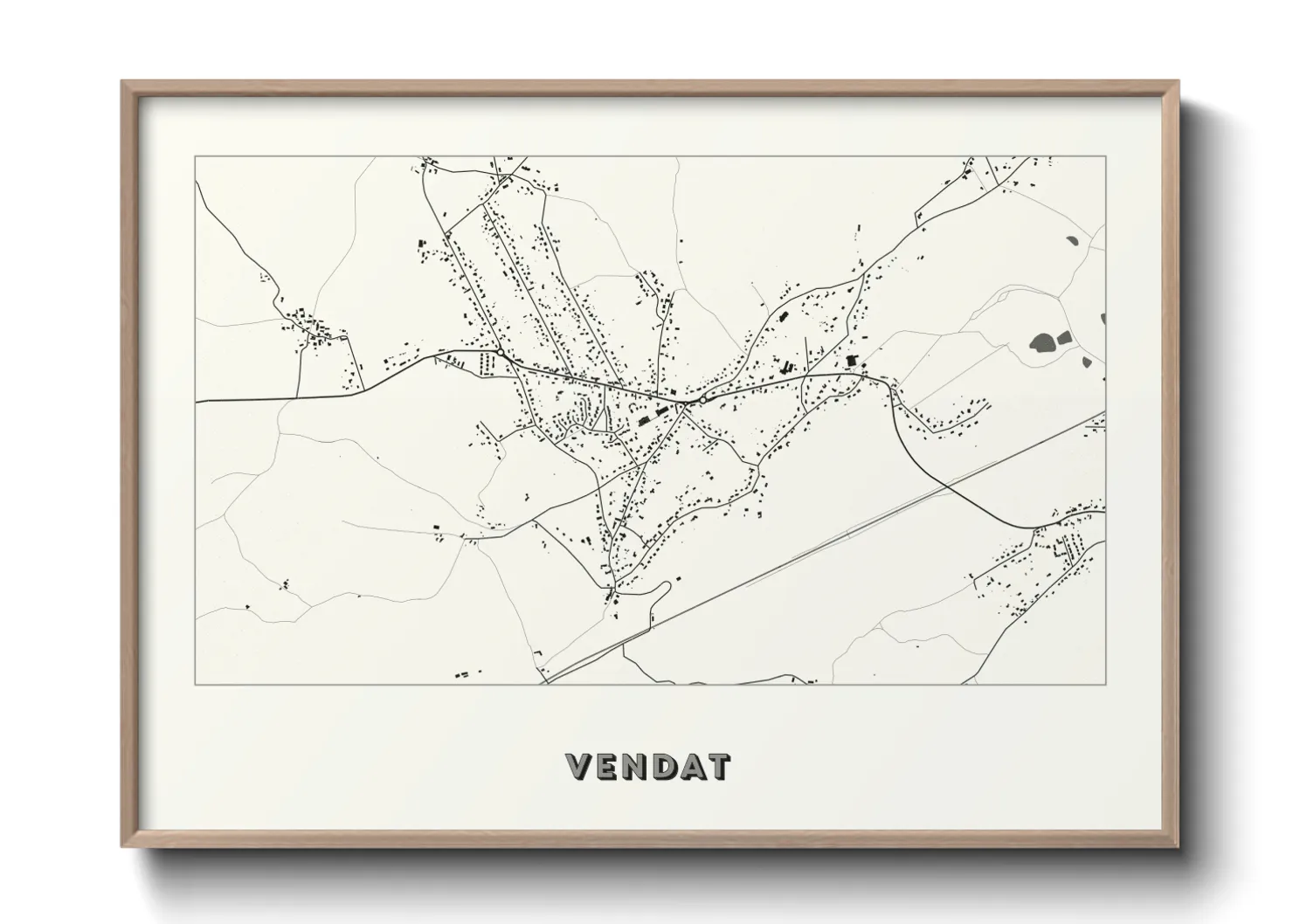 Une affiche de carte sur Vendat