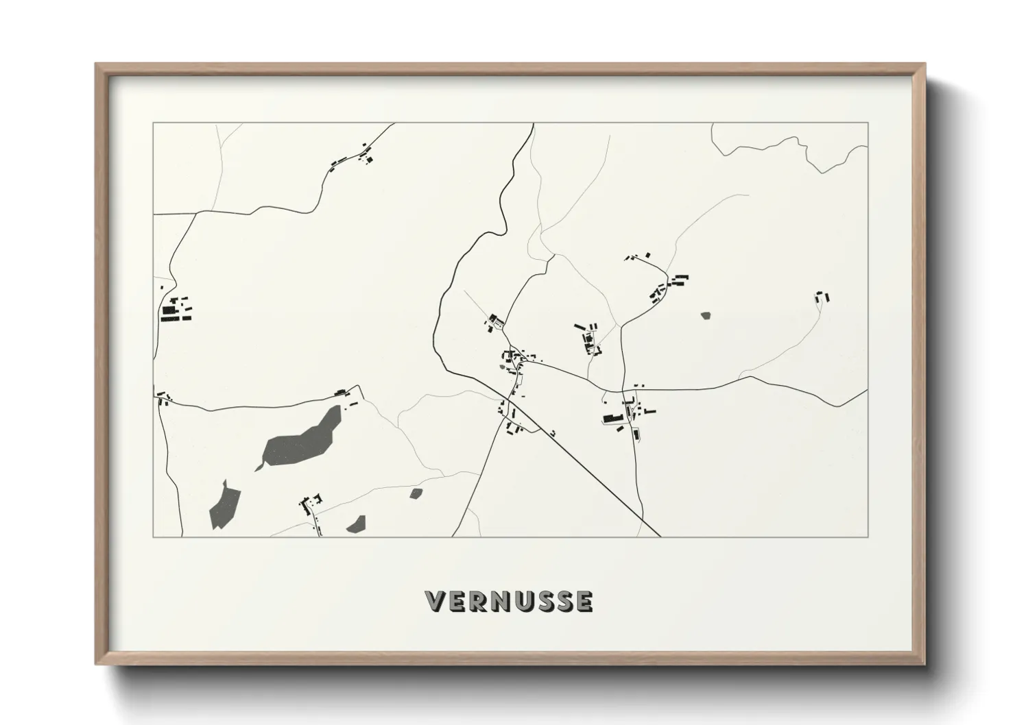 Une affiche de carte sur Vernusse