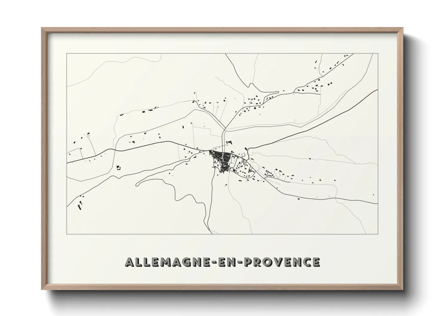 Une affiche de carte sur Allemagne-en-Provence