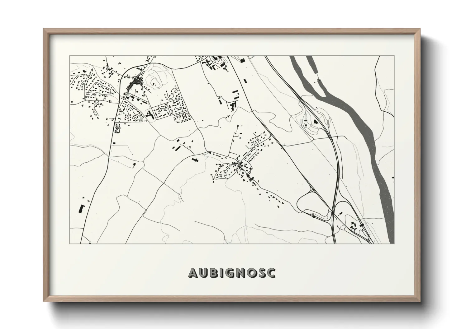 Une affiche de carte sur Aubignosc