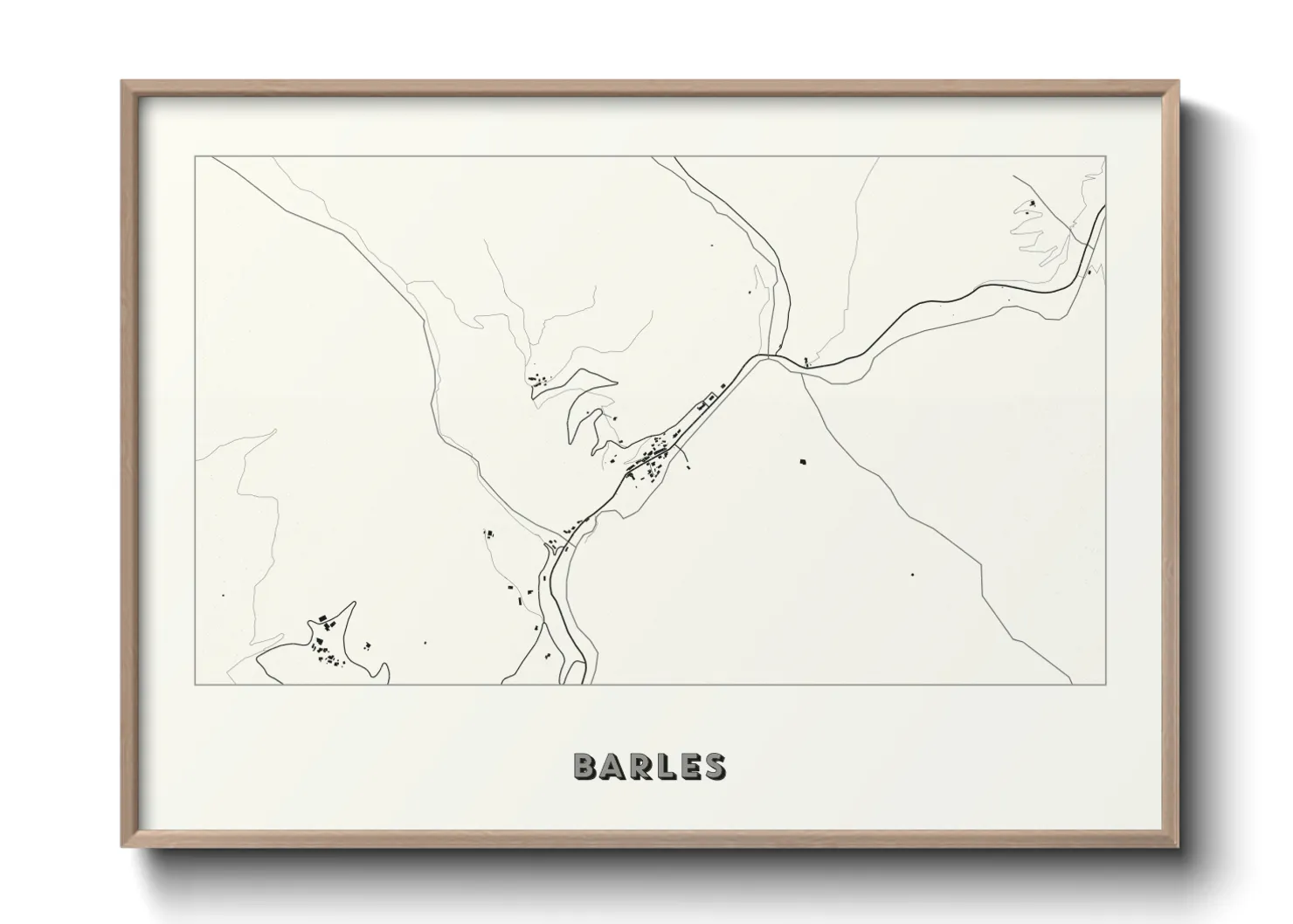 Une affiche de carte sur Barles
