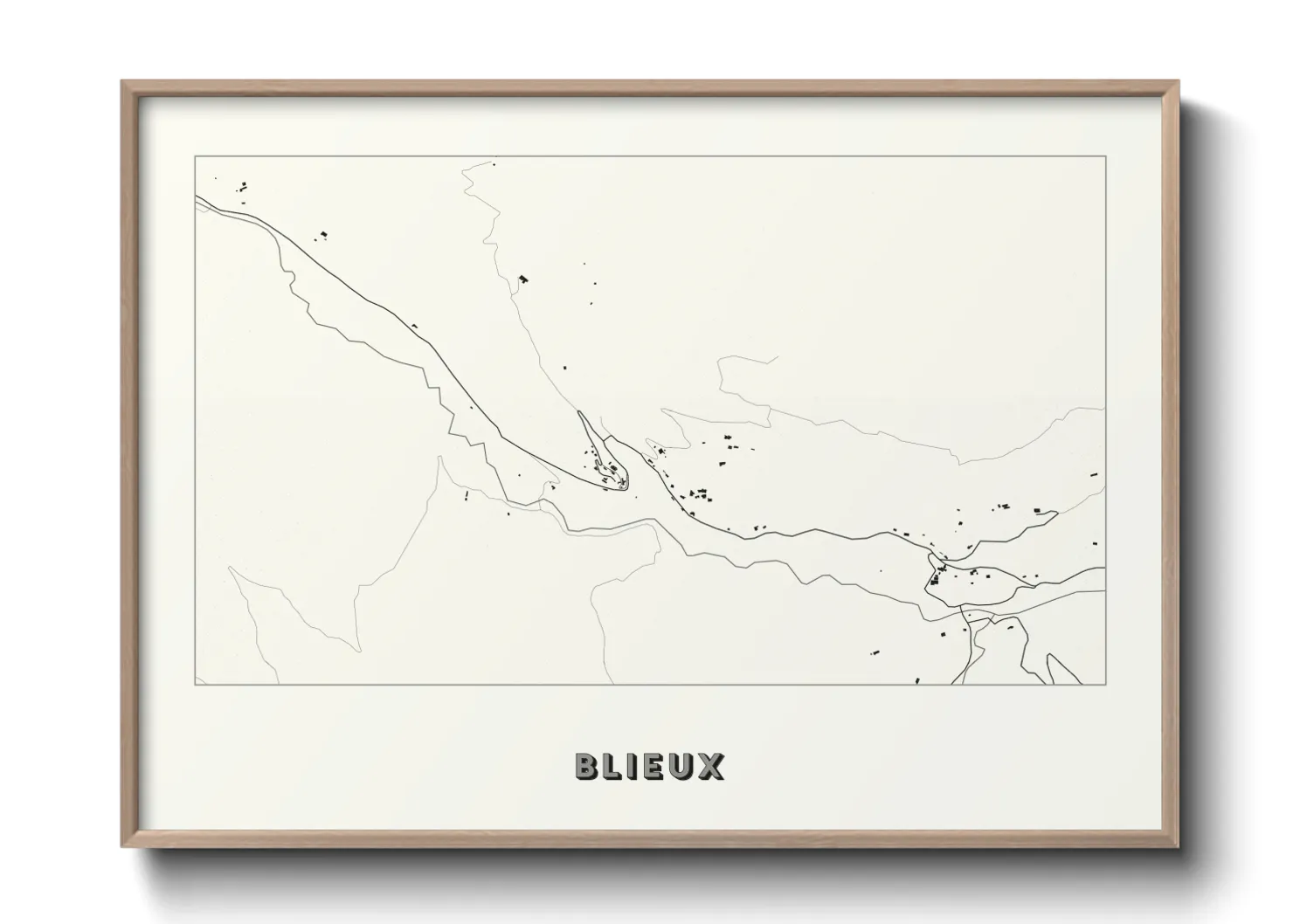 Une affiche de carte sur Blieux