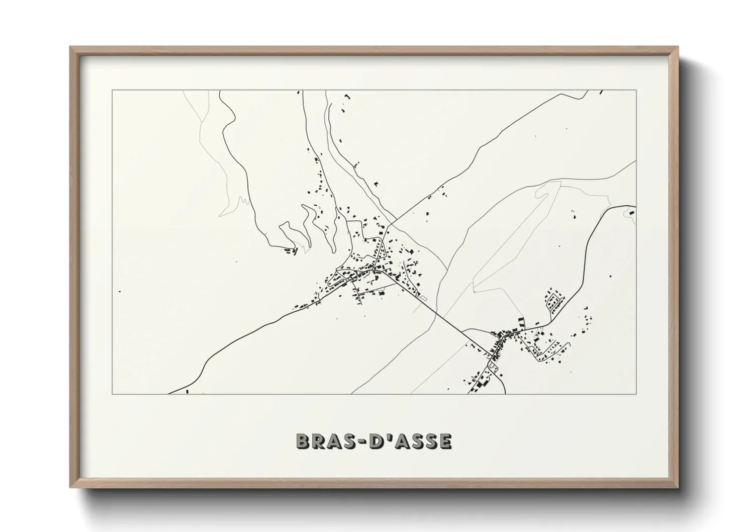 Une affiche de carte sur Bras-d'Asse